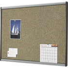 Staples® - Tableau d'affichage en liège, couleur, Premium, cadre en aluminium, 18 po x 24 po-Cadres supérieur et inférieur en aluminium