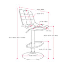 CorLiving - Tabouret de bar carré touffeté réglable gris clair Palmer - lot de 2-Capacité de poids maximum : 264lbs