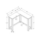 Monarch Specialties - 3661 Table D'Appoint Console De Coin 36 po L - Cerise-Construction solide et stable, avec un design a deux niveaux pour un grand espace de rangement. Rangez livres, cadres photo et fleurs.