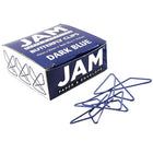JAM Paper - Trombones croisés, bleu foncé, 4 paquets de 15 (332BYBUG)-Taille : 1,5 long. x 1,1 larg. (po) (43 mm x 30 mm)
