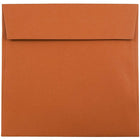 JAM Paper Enveloppes carrées de 6,5 x 6,5 po, orange foncé, 25/paquet (3157452)-Enveloppes carrées pour invitation