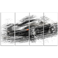 Designart – Voiture sport noire, grande toile de style galerie (PT2621-271)-Impression