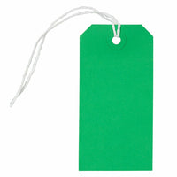 Jam Paper - Étiquettes Cadeaux avec Cordon - Moyen - 4 3/4 po x 2 3//8 po - Vert - 1000 Pack-Étiquette cadeau verte
