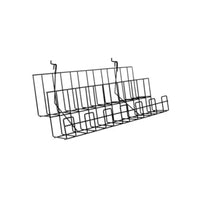 Eddie's - Tablette metallique à deux niveaux Slatwall & Grid - 24 po de large - Chrome - 2/paquet-Tablette metallique à deux niveaux Slatwall & Grid