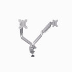 Fellowes - Bras articulé double moniteur Platinum Series - argent-Se monte facilement sur la majorité des bureaux d’une épaisseur entre .4 po et 3.35 po ou un trou à œillet entre .33 po - 2.75 po