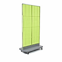 Azar Displays – Panneau perforé sur pied, 32 x 60 po, vert (700732-GRE)-En panneau perforé