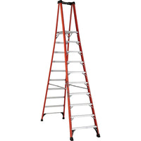 Louisville – Échelle fibre de verre calibre industriel, plateforme pleine grandeur, 13 pi, FXP1800, acier inoxydable (FXP1810HD)-Hauteur nominale (pi) : 13 pi