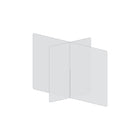 Diviseur de table à 4 voies Mark Maker - 42" L x 23,5" L x 31,5" H - Acrylique transparent 1/4" - Pas de traversées-Distanciation sociale jusqu'à 4 personnes