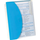 Oxford® - Chemise de format lettre avec 4 pochettes coulissantes, bleu-Format lettre