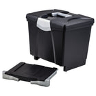 Storex paquet de rangement avec tirroir - gris - paquet de 2-plateau amovible unique peut être utilisé séparément comme une boîte d'alimentation