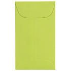JAM Paper - Enveloppes à monnaie no 3, 2,5 x 4,25 po, vert lime intense Brite Hue, 1000/paquet-Enveloppes à monnaie