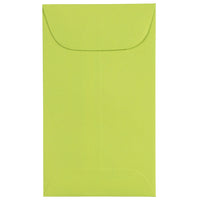 JAM Paper - Enveloppes à monnaie no 3, 2,5 x 4,25 po, vert lime intense Brite Hue, 1000/paquet-Enveloppes à monnaie