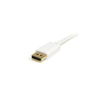 StarTech  Câble adaptateur de 2 m (6 pi), Mini DisplayPort vers DisplayPort 1.2, M/M, DisplayPort 4k, blanc-Solution économique pour ajouter une connexion standard DisplayPort à votre PC ou votre MacMDmuni d’un port Mini Displayport