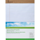 Sustainable Earth by Staples - Tablettes à écrire à base de sucre de canne, 8 1/2 x 11 po, blanc, 50 feuilles, paquet de 2-Feuilles perforées