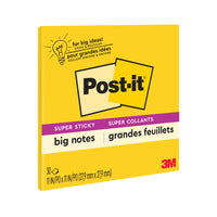 Post-it – Grands feuillets super collants, 12 po x 12 po, jaune, paq./30 (BN11-C)-Offre une grande toile pour annoter vos pensées ou idées importantes 