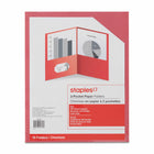 Staples - Portfolio à deux pochettes - rouge - paquet de 10-Idéal pour organiser vos projets, présentations ou documents  