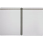 Cambridge® – Cahier de notes relié à spirale WorkStyle, format moyen de 9 1/2 po x 7 1/2 po, noir (06968)-80 feuilles blanches lignées