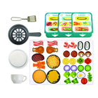 Hape - Cuisine de luxe avec poêle à ventilateur amusant-L'ensemble comprend une corbeille et d'autres accessoires, des aliments prédécoupés et un livre de recettes avec six plats à essayer