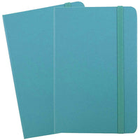 JAM Paper - Cahier ligné, couverture rigide, fermeture élastique, grand, 5,88 x 8,5 po, bleu des Caraïbes, 2/paquet (340528855g)-Cahier/journal à couverture rigide bleu des Caraïbes