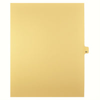 Markmaker - Intercalaires imprimes Legal, Chamois, 1/25th coupe, format lettre, sans trous, 25 tabs/PQT, 5 PQT/Boite, Numero 63-Intercalaires imprimes Legal