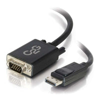 C2G – Adaptateur convertisseur actif DisplayPort mâle vers VGA mâle, 6 pi, noir (54332)-Couleur : noir