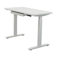 Motionwise Bureau à hauteur réglable électrique de 24 "x 48" avec dessus de bureau antibactérien - Blanc-Assemblage du bureau en 10 minutes à peine