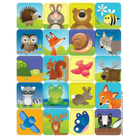 Eureka Thème Autocollant Créatures des bois, 1440 Pack-Chaque autocollant mesure 1" x 1"