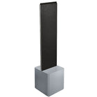 Azar Displays – Présentoir de plancher à 2 panneaux perforés et piédestal, noir (700729-BLK)-Présentoir à panneaux perforés