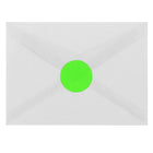 JAM Paper Sceaux autocollants ronds, 1 2/3 po dia., vert néon, 120/paquet-24 étiquettes par feuille