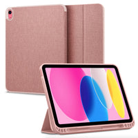 Étui Spigen Urban Fit pour iPad A16/10e génération (2022) - Or rose-Or rose, Polyuréthane thermoplastique cas