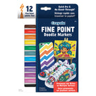 Crayola - Fine Point Doodle Markers - Paquet de 12-Encre permanente sans bavure : ces marqueurs ont une encre permanente sans bavure pour vos oeuvres les plus audacieuses