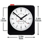 Marathon - Horloge analogique avec veilleuse automatique, noir/blanc (CL030053BK-WH)-Le capteur de lumière ambiante déclenche une lueur douce pour illuminer le cadran lorsque placé en condition de faible éclairage