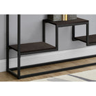 Monarch Specialties - 3582 Table D'Appoint - 48 po L/Console D'entrée Espresso/Noir-La tablette centrale est positionnée plus haut que les tablettes latérales pour créer une zone d'affichage à deux niveaux qui ressemble à un podium