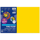 Papier de construction Pacon Tru-Ray, 12" x 18", jaune, 250 feuilles-Le papier au sulfite épais 100 % teint en cuve est parfait pour tout projet d'art et d'artisanat