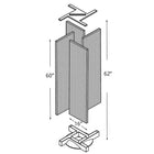 Azar Displays – Présentoir à panneaux perforés 4 côtés, base rotative de 16 po, 16 larg. x 60 haut. (po), noir uni (700420-BLK)-Dimensions totales de 28 1/2 larg. x 62 de haut. (po)