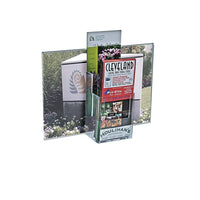 Azar Displays – Porte-affiche vertical en acrylique avec porte-brochure à 2 niveaux, 13 larg. x 8,5 haut. (po) 2/paquet (252059)-Porte-affiche