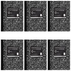 Merangue - Carnet d'écriture - 9-3/4 x 7-1/2 po - 200 Pages - Noir - Paquet de 6-Papier de 20 livres, 55 GSM pour une utilisation quotidienne ; certifié FSC