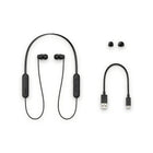 Sony - Écouteurs intra-auriculaires sans fil WIC100 - noir-Boutons magnétiques faciles à transporter