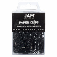 JAM PAPER - Colore norme 1" Trombones, Noir, 3 Paquets de 100-La couleur noire