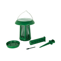 Bite Shield - Destructeur d'insectes volants à énergie solaire Zapper-Utilise la lumière UV pour un leurre d'insectes efficace, inodore et silencieux