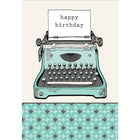 Aline Greetings – Carte d'anniversaire générale, machine à écrire, happy birthday, paq./18-Papier non couché de qualité supérieure