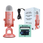 Logitech - Blue Yeti Microphone de Jeu USB Premium - Aube rose-Suspension du Blue Yeti interne : L'ensemble de trois capsules de ce microphone cardioïde révolutionnaire est isolé par une suspension interne pour garantir un son clair et articulé