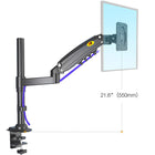 Support de bureau pour moniteur 17 à 27 po de North Bayou - F80 - Noir-Rotation à 360 -degree, pivot à 180 -degree +, angle d'inclinaison de +85 -degree à -30 -degree