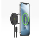 Mophie - Chargeur sans fil universel Snap+ - Noir-Le chargeur est aimanté au téléphone