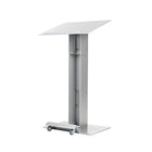 Urbann - Lutrin Y5 avec roulettes - aluminium et bois - cognac-610 mm x 510 mm x 1143 mm (24" x 20" x 45")