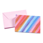 Mara-Mi - Bloc-notes - 3,5 x 5 - Bandes - Paquet de 20-20 cartes muettes, 20 enveloppes