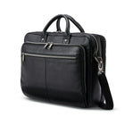 Samsonite Classic Leather Mallette Toploader 15.6", Noir-Noir, Cuir pleine fleur