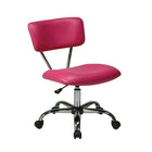 Fauteuil de bureau OSPHF Vista, rose-Siège et dossier en vinyle rembourrés