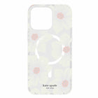 Kate Spade - Étui de protection avec MagSafe pour iPhone 15 Pro Max - Fleur de rose trémière-Conçu pour être utilisé avec les accessoires MagSafe d'Apple