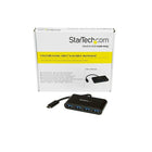 StarTech - Concentrateur USB 3.0, 4 ports, USB-C à 4 x USB-A (HB30C4AB)-Universel, compatible multi-platformes, installation rapide et simple, soutien natif pour la plupart des systèmes d'exploitation (Windows, Mac, Chrome OS, Linux)